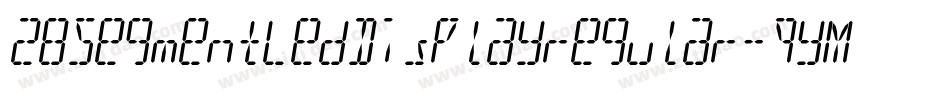 28SegmentLedDisplayregular-qyMV字体转换