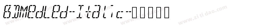 BDMedLed-Italic字体转换