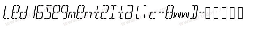 Led16Segment2Italic-8wwD字体转换