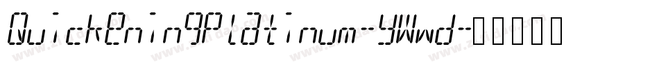 QuickeningPlatinum-yWwd字体转换