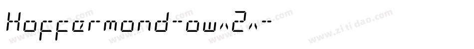 Hoffermond-owx2x字体转换