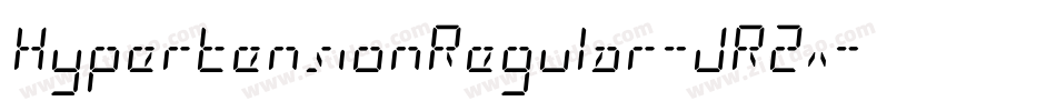 HypertensionRegular-JR2x字体转换 HypertensionRegular-JR2x字体转换