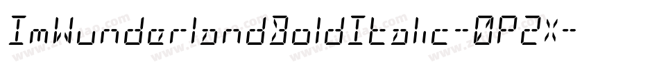 ImWunderlandBoldItalic-0P2X字体转换