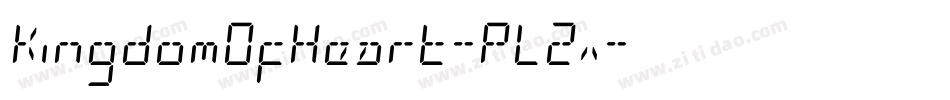 KingdomOfHeart-PL2x字体转换