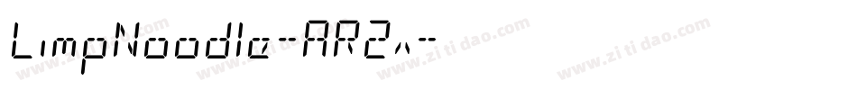 LimpNoodle-AR2x字体转换