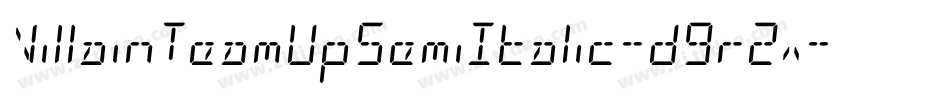 VillainTeamUpSemiItalic-d9r2x字体转换 VillainTeamUpSemiItalic-d9r2x字体转换