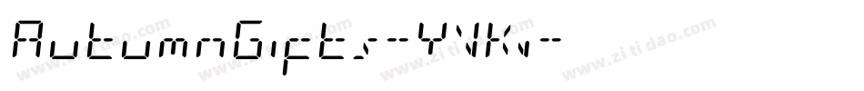 AutumnGifts-YVKv字体转换