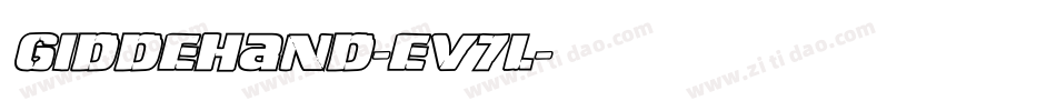 Giddehand-eV7l字体转换