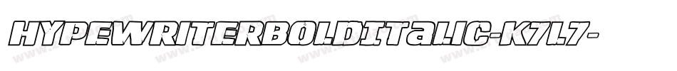 HypewriterBoldItalic-K7L7字体转换