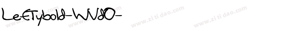 Leftybold-WVdO字体转换
