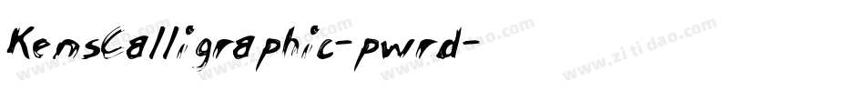 KensCalligraphic-pwrd字体转换