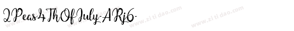 2Peas4ThOfJuly-ARj6字体转换