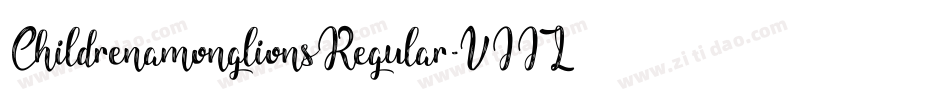 ChildrenamonglionsRegular-VJJZ字体转换