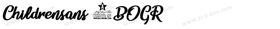 Childrensans-7BOGR字体转换