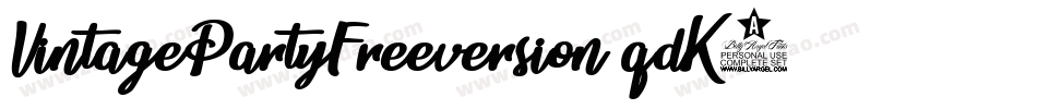 VintagePartyFreeversion-qdK2字体转换