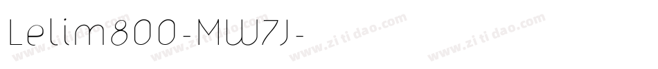 Lelim800-MW7J字体转换