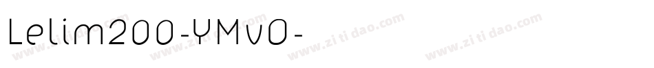 Lelim200-YMvO字体转换