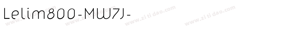 Lelim800-MW7J字体转换