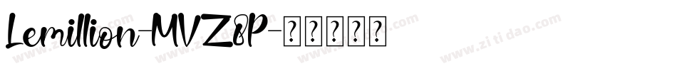 Lemillion-MVZ8P字体转换