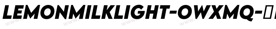 LemonMilkLight-owxMq字体转换