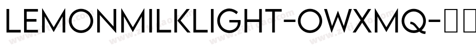 LemonMilkLight-owxMq字体转换