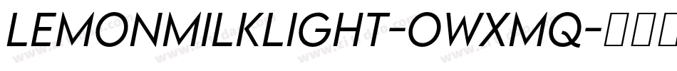 LemonMilkLight-owxMq字体转换