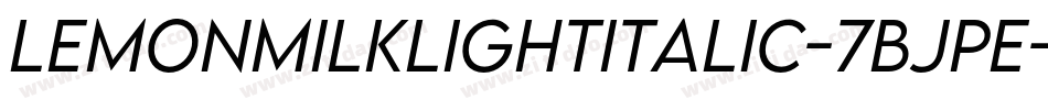 LemonMilkLightItalic-7BjPE字体转换