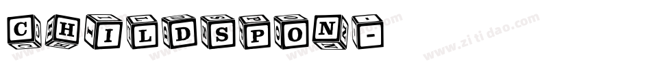 childspon字体转换