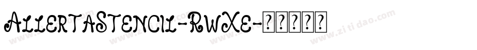 AllertaStencil-RwXe字体转换