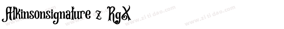 Atkinsonsignature-z8RgX字体转换
