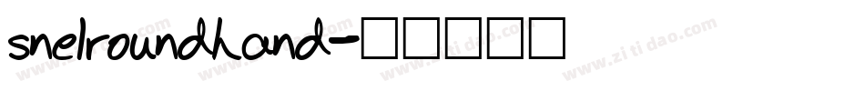 snelroundhand字体转换