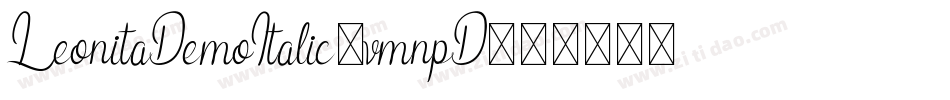 LeonitaDemoItalic-vmnpD字体转换