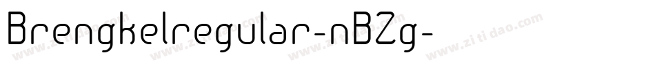 Brengkelregular-nBZg字体转换