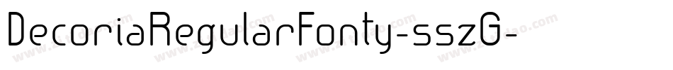 DecoriaRegularFonty-55zG字体转换