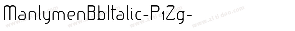 ManlymenBbItalic-P1Zg字体转换