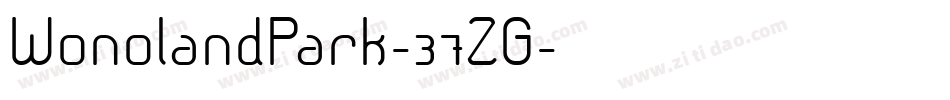 WonolandPark-37ZG字体转换