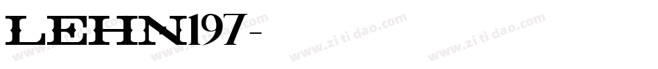 LEHN197字体转换