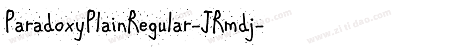ParadoxyPlainRegular-JRmdj字体转换