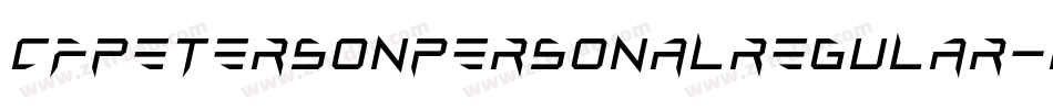 CfPetersonpersonalRegular-2M4X字体转换