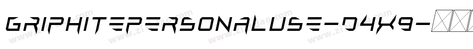 GriphitePersonalUse-D4X9字体转换