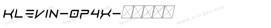 Klevin-0P4X字体转换