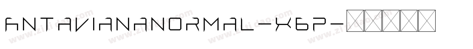 AntavianaNormal-X6P字体转换
