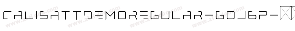 CalisattDemoRegular-GOJ6P字体转换