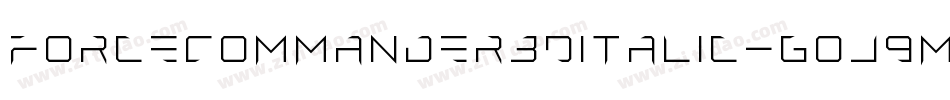 ForceCommander3DItalic-GOJ9m字体转换