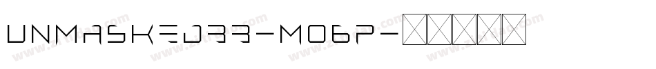 Unmaskedbb-MO6p字体转换