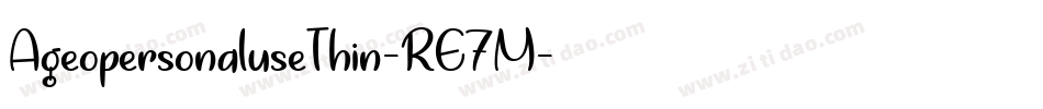 AgeopersonaluseThin-RE7M字体转换