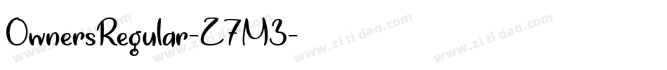 OwnersRegular-Z7M3字体转换