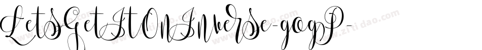 LetsGetItOnInverse-gogP字体转换