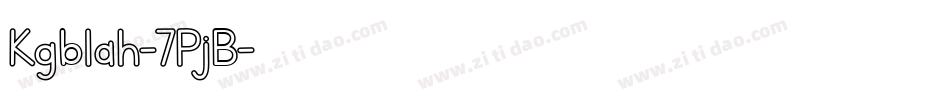 Kgblah-7PjB字体转换