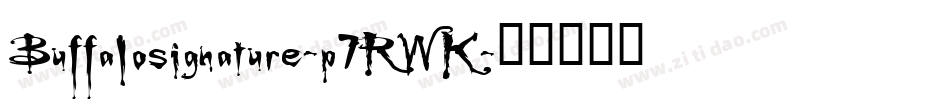 Buffalosignature-p7RWK字体转换